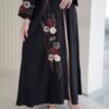 Royal Krepp-Abaya mit Floralem Design