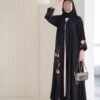 Royal Krepp-Abaya mit Floralem Design