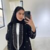 Hochwertige Osmanische Abaya in der Farbe Schwarz.