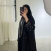 Hochwertige Osmanische Abaya in der Farbe Schwarz.