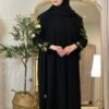Alltags Abaya mit Blümschen Details