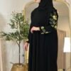 Alltags Abaya mit Blümschen Details