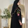 Alltags Abaya mit Blumen Bestrickung