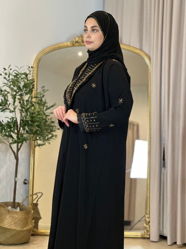 Hochwertige Osmanische Abaya in der Farbe Schwarz