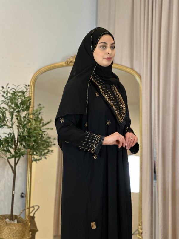 Hochwertige Osmanische Abaya in der Farbe Schwarz