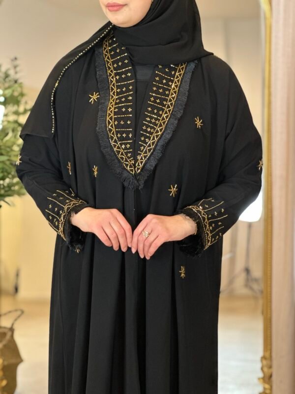 Hochwertige Osmanische Abaya in der Farbe Schwarz