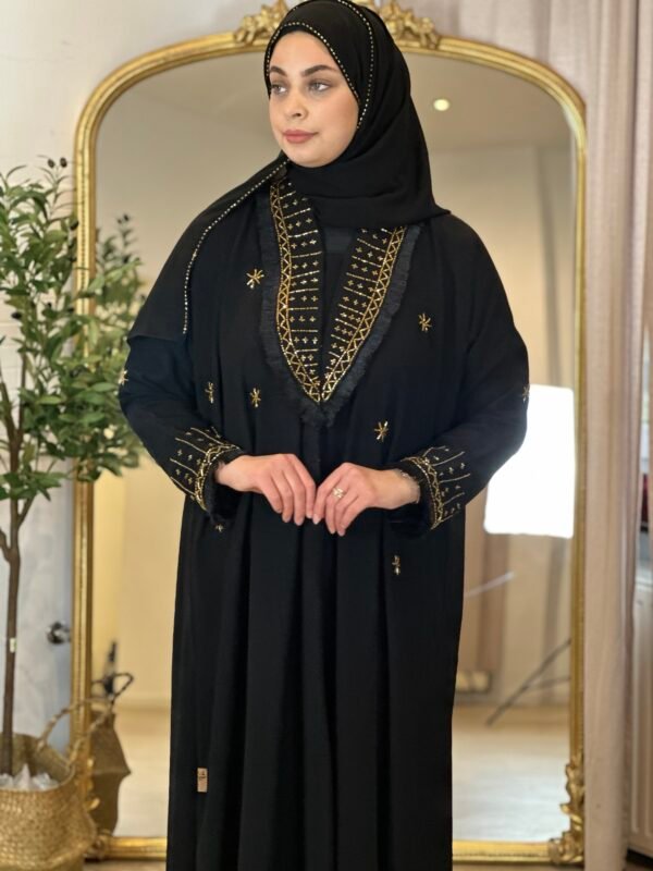 Hochwertige Osmanische Abaya in der Farbe Schwarz