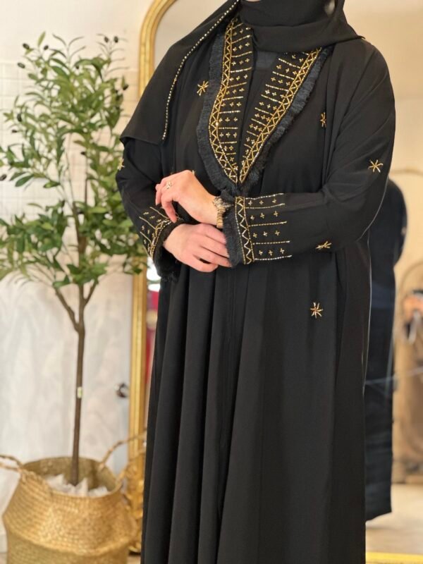 Hochwertige Osmanische Abaya in der Farbe Schwarz