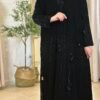 Winterliche Schwarze Samt Abaya