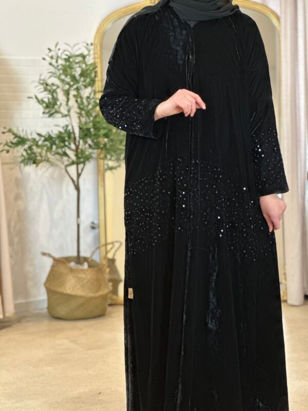 Winterliche Schwarze Samt Abaya