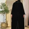 Winterliche Schwarze Samt Abaya
