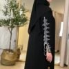 Hochwertige Schwarze Bestickte Abaya