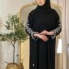 Hochwertige Schwarze Bestickte Abaya