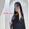 Bestickte Chiffon Abaya