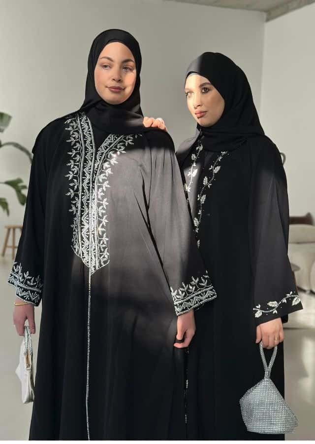 Abayas Berline Eid Collection by Shaikha Abaya. Two of its cofounders wearing Abayas.