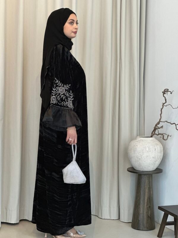 Elegante Samt Abaya