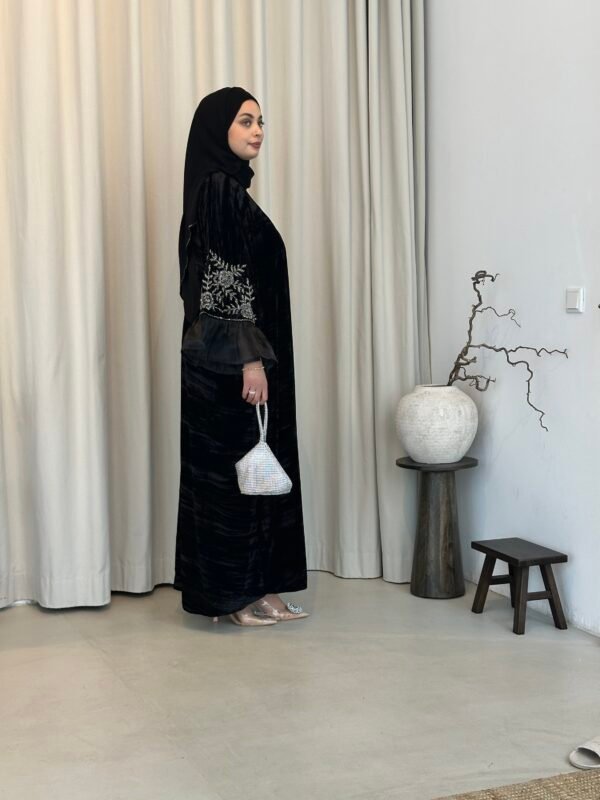 Elegante Samt Abaya