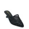 Elegant Low Heel Closed Toe Sandals Black