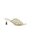 Transparent Design Medium Heel Sandals Gold