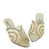 Transparent Design Medium Heel Sandals Gold