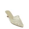 Elegant Low Heel Closed Toe Sandals Gold