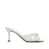 Chic Open_Toe Heeled Mules for women White/AB