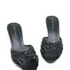 Chic Open_Toe Heeled Mules for women Black /AB