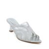 Transparent Design Medium Heel Sandals silver