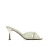 Chic Open_Toe Heeled Mules for women Gold/AB