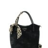 Velvet Tote Bag with Tiger foulard