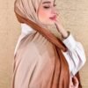 حجاب ماربل بألوان النيود والبني