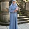 Traum Abaya in Himmelblau