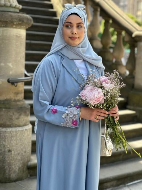 Traum Abaya in Himmelblau